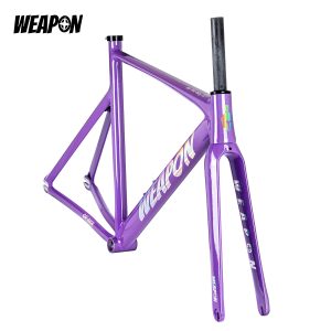 Alternative view of WEAPON Soldier Lowpro Fixed Gear / Track Frameset (Purple Chameleon)