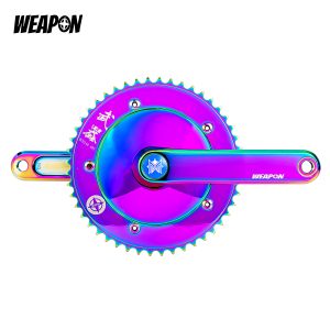 WEAPON D24 Disc Track Crankset (BCD144 | Oilslick| 840g)