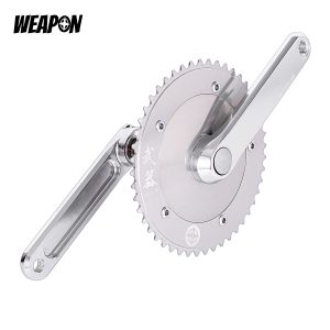 Alternative view of WEAPON D24 Disc Track Crankset (BCD144 | Silver | 840g)