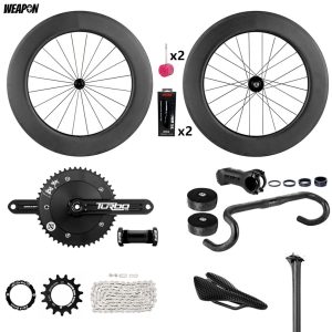 Alternative view of WEAPON Ultra-Aero Carbon Fiber Track | Single Speed Groupset ( Competition | 3.7KG Package)