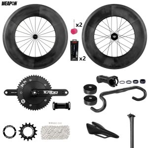 WEAPON Ultra-Aero Carbon Fiber Track | Single Speed Groupset ( Competition | 3.7KG Package)