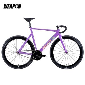 Alternative view of WEAPON Soldier Complete Fixie Bike/ Track Bike (Purple Chameleon | Aero Alloy Groupset)